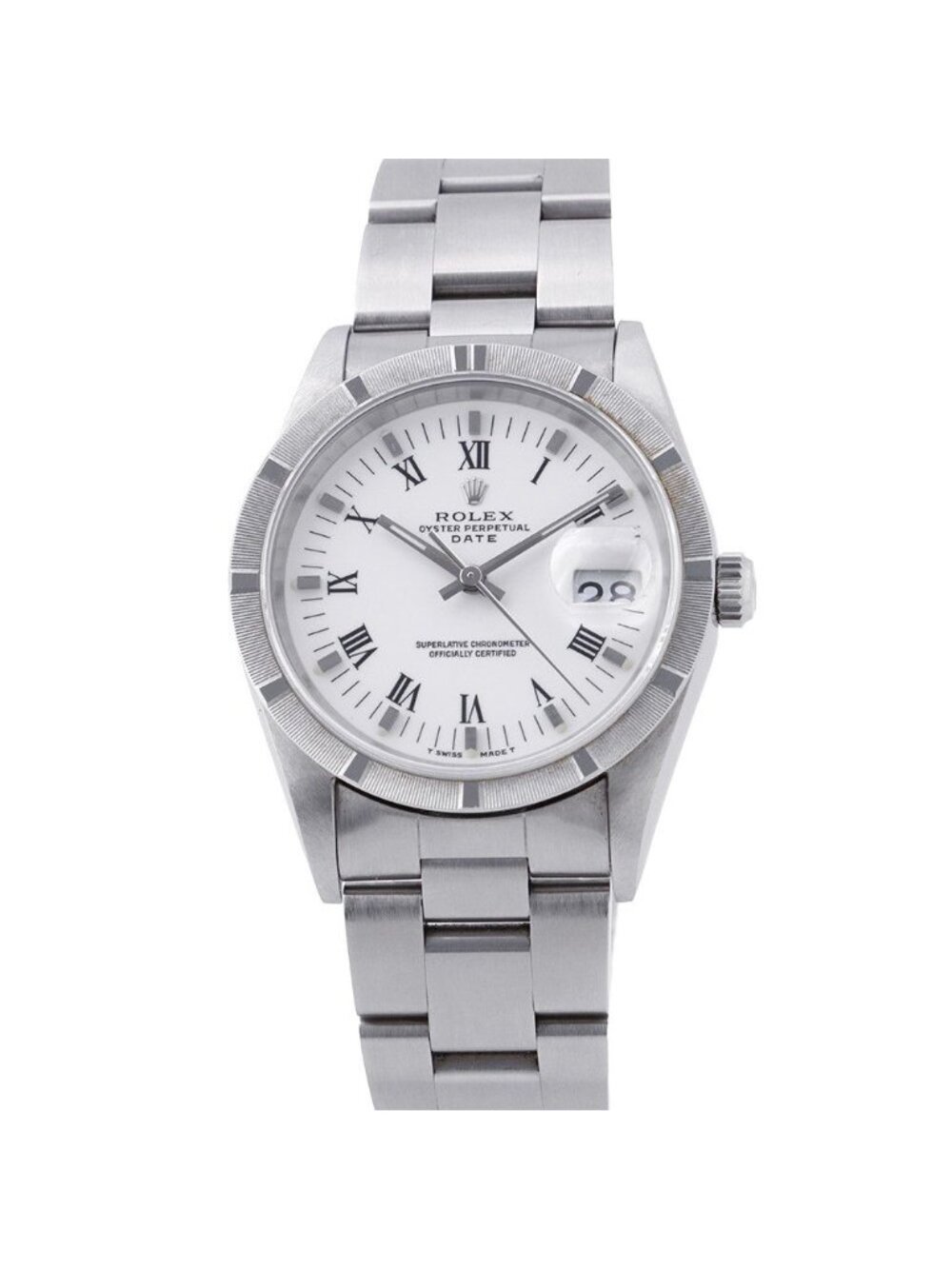 Rolex Oyster Perpetual Date S Number White Dial
